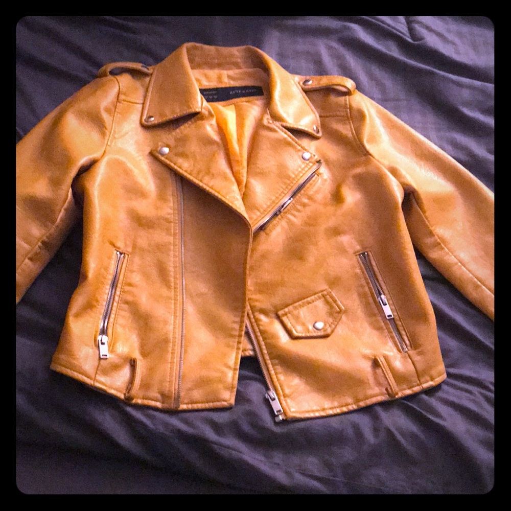 Yellow faux jacket